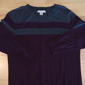 BR purple and grey sweater